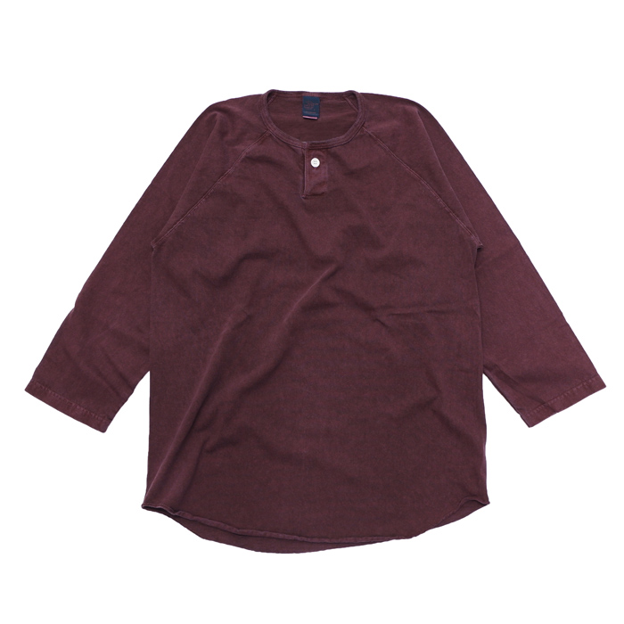 Good On グッドオン One Button Baseball Tee ワンボタンベースボールtシャツ Pigment Dye Berry ベリー タイガース ブラザース本店オンラインショップ