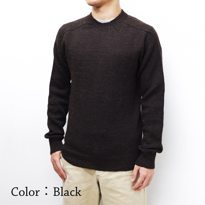 INVERALLAN（インバーアラン）Crew Neck Saddle Shoulder Sweater