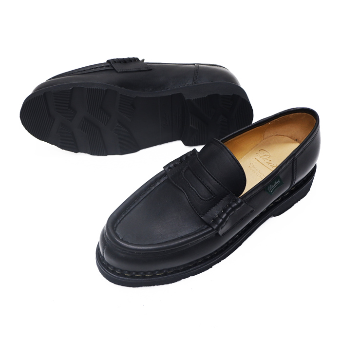 【新品未使用】 パラブーツ Paraboot ランス REIMS ローファー レザーシューズ 革靴 ノワール Lisse Noir ブラック BLACK 【UK9H/約28cm】