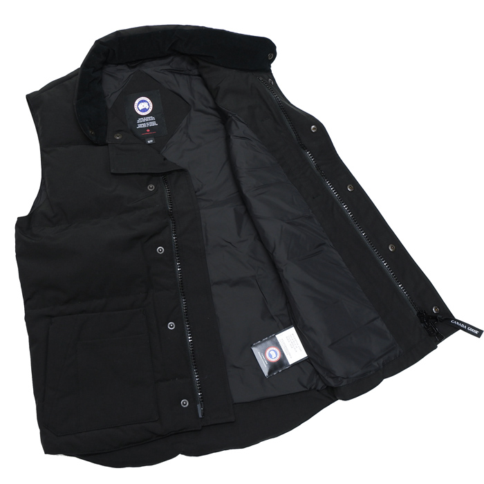 ジャケット/アウター《新品未使用品》カナダグース フリースタイル クルー ベスト 黒 S メンズ
