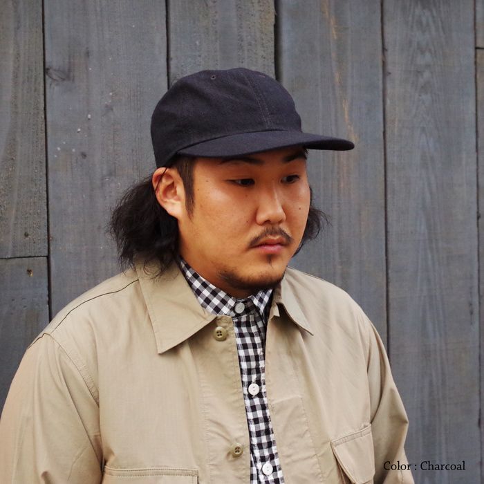 Kaptain Sunshine キャプテンサンシャイン Long Bill 6panel Cap ロングビル6パネルキャップ Wool Kidmohair Tropical Charcoal チャコールグレー タイガース ブラザース本店オンラインショップ