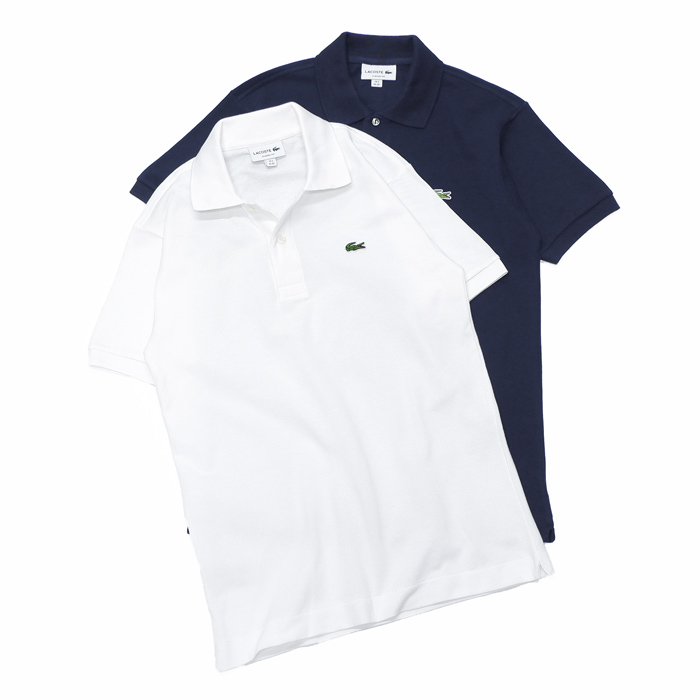 spyd Fil Uovertruffen LACOSTE（ラコステ）Classic Fit Pique Polo Shirt（クラシックフィットピケポロシャツ）/White（ホワイト）・Navy（ネイビー）※Imported  from France - タイガース・ブラザース本店オンラインショップ