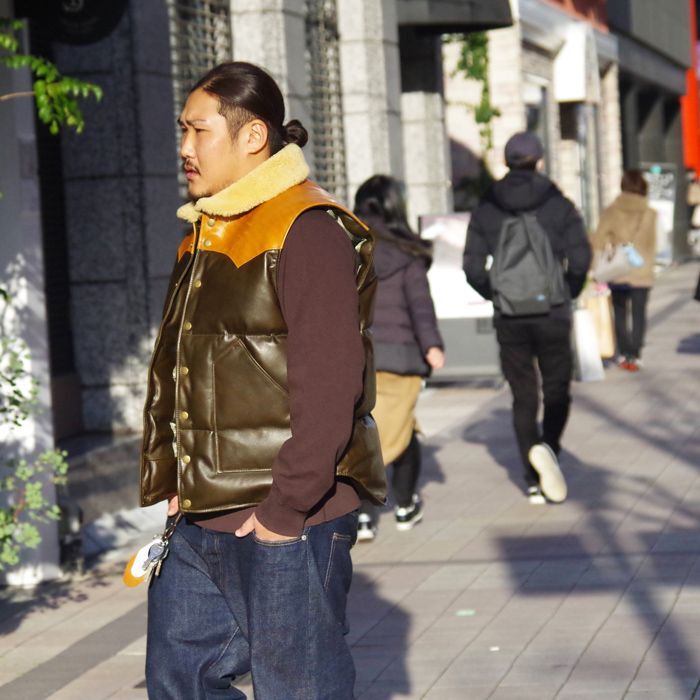 Y'2 LEATHER（ワイツーレザー）OIL SOFT HORSE&MOUTON DOWN VEST