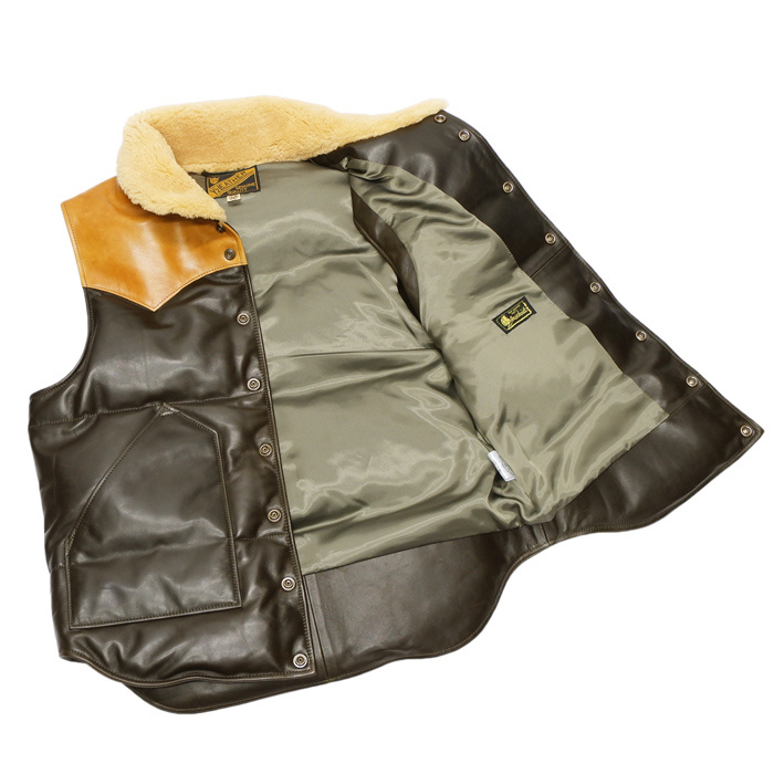 Y'2 LEATHER（ワイツーレザー）OIL SOFT HORSE&MOUTON DOWN VEST ...