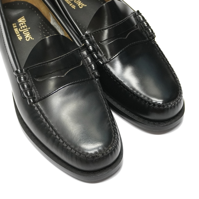 G.H.BASS（ジーエイチバス）LARSON MOC PENNY LOAFER（ラーソンモックペニーローファー）レザーソール/Black（ブラック）  - タイガース・ブラザース本店オンラインショップ