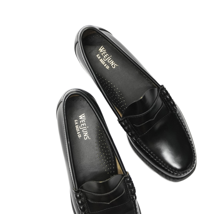 G.H.BASS（ジーエイチバス）LARSON MOC PENNY LOAFER（ラーソンモックペニーローファー）レザーソール/Black（ブラック）  - タイガース・ブラザース本店オンラインショップ