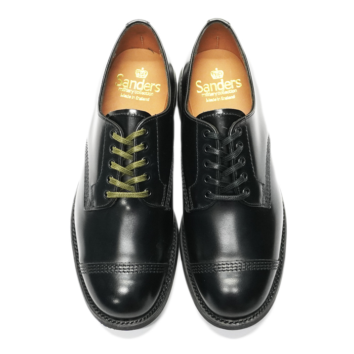 SANDERS（サンダース）Female Military Derby Shoe（レディース ミリタリーダービーシューズ）Rubber  Sole/Black（ブラック） - タイガース・ブラザース本店オンラインショップ